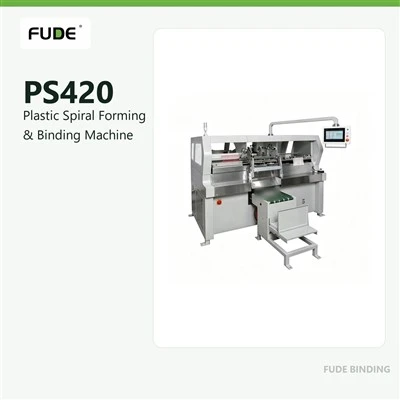 PS420 เครื่องขึ้นรูปและเข้าเล่มเกลียวพลาสติกอัตโนมัติ